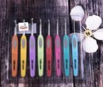 Metal hook with plastic handle SET 8 ks