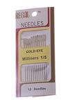 Gold needles 50mm/12pcs
