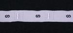 Textile label with size white 12mm/1m