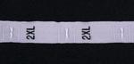 Textile label with size white 12mm/1m