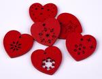Wooden heart decoration 28 mm