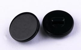 Button 20mm black plastic