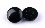 Button 15mm black plastic