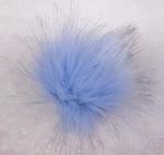 Fake 10 cm fur pom-poms with loop