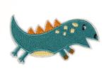 Large dinosaur iron-on patch 80x30mm