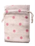 Linen bag flowers 95x135mm