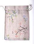 Linen bag flowers 95x135mm