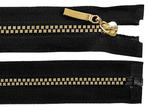 Teeth Zipper black-gold 5mm/50cm