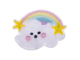 Patch cloud with rainbow 43x30mm