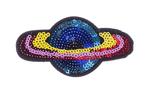 Patch Saturn with sequins 45x90mm