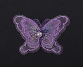 Application butterfly with pearl 60x44mm