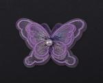 Application butterfly with pearl 60x44mm