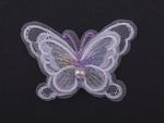 Application butterfly with pearl 60x44mm