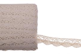 Beige cotton lace 18mm