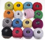Yarn plain color MIX 16 pcs