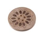 Button 25 mm wooden decorated