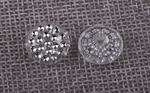 Button 13mm transparent with rhinestones