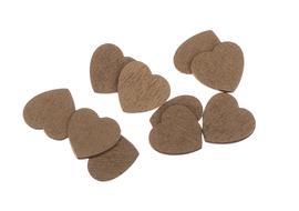 Wooden heart application 18mm/10pcs