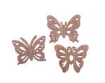 Application 30x35mm butterfly wooden MIX