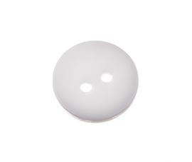 Button 18mm white plastic