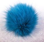 Fake 12 cm fur pom-poms with loop