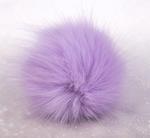 Fake 12 cm fur pom-poms with loop