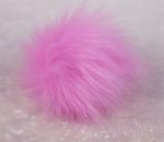 Fake 10 cm fur pom-poms with loop