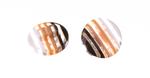 Button 14 mm brown-white plastic