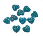 Stick-on stone heart 3D 12 mm/10pcs