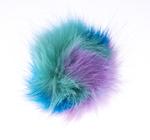 Fake 10 cm fur pom-poms with loop