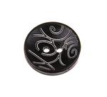 Wooden decorated button 20 mm