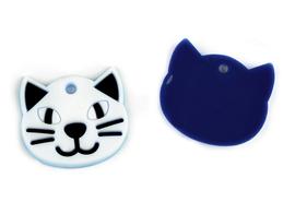 Pendant silicone cat 25x25mm