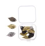 Leaf pendant 19x10 mm/15 pcs MIX