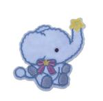 Patch elephant with bow 70x65mm