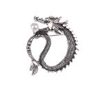 Silver snake brooch 35mm