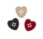 Plastic button heart 23 mm SARA