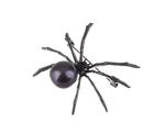 Spider brooch gray 55x45mm