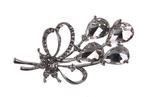 Silver flower brooch 60x30mm