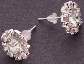 Crystal 12 mm flower earring