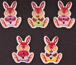 Button 27x22 mm rabbit MIX