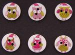 Button 15 mm owl MIX