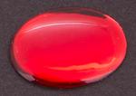Stick-on stone 25x18 mm red