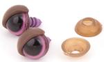 Eyes with eyelids 10x15 mm