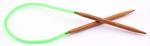 Circular wooden knitting needles 40 cm